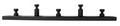 Klädhängare 5 knopp Furu Svart 50 cm Home>it